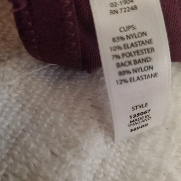 Paramour lace underwire bra size 36DDD - Picture 3 of 4